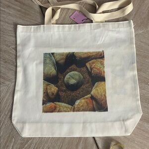 Canvas Tote Bag with Artistic Print